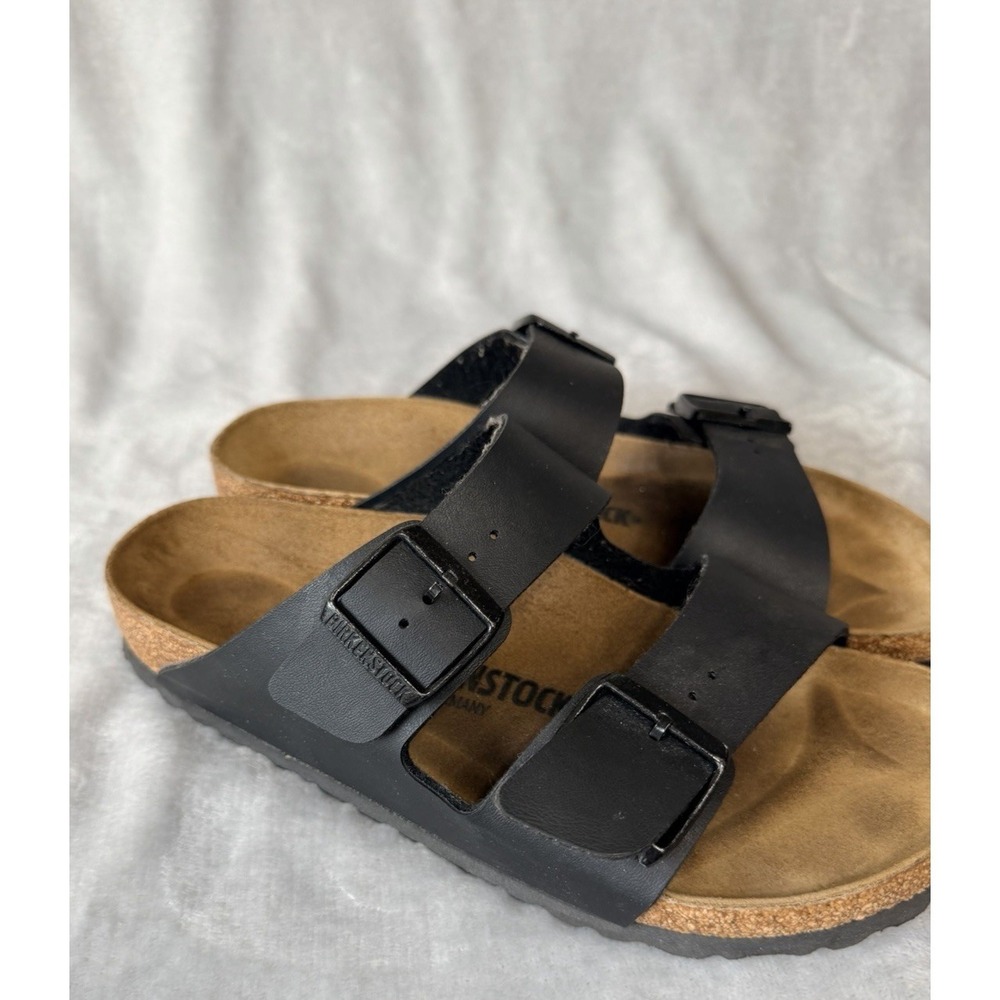 Birkenstock Arizona Sz 40 Womens 9 Mens 7 Black Leather - Picture 4 of 9